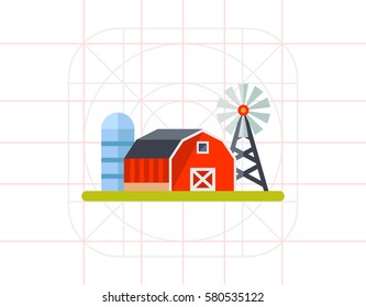 Farmland vector icon