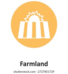 Icono de Vector de tierras agrícolas que puede modificarse o editarse fácilmente

