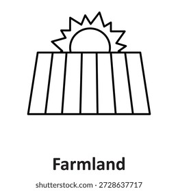 Icono de Vector de tierras agrícolas que puede modificarse o editarse fácilmente

