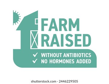 Farm-Raised foods Label for meats - no hormones added, without antibiotics