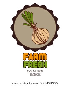 Farms fresh vegetable graphic design, vector illustration eps10