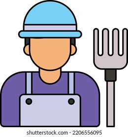 farmworker or agricultural worker Concept, Rancher vector color icon design, Farm and Gardening symbol, villagers life Sign, countryside and Livestock stock illustration