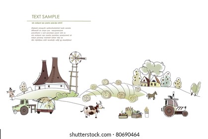 Farmyard illustration