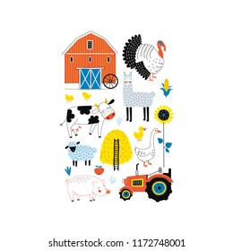 Farmyard poster, Farm graphics