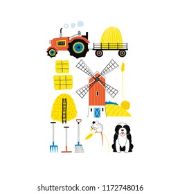 Farmyard poster, Farm graphics