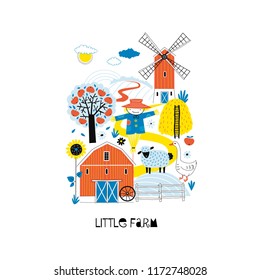 Farmyard poster, Farm graphics
