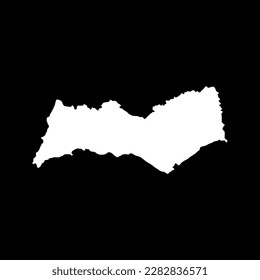 Faro Map, District of Portugal. Vector Illustration.