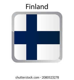 Faroe Flag Square icon Vector illustration. Simple isolated symbol, eps 10.