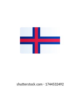faroe flag vector. country flag isolated on white background