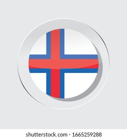 faroe island country flag circle icon with a white background