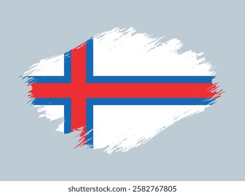 faroe island flag grunge design