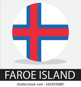 
Faroe Island flag icon with a white background