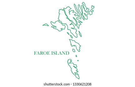 Faroe island green line map