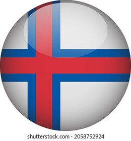 Faroe Islands 3D Rounded Country Flag Icon