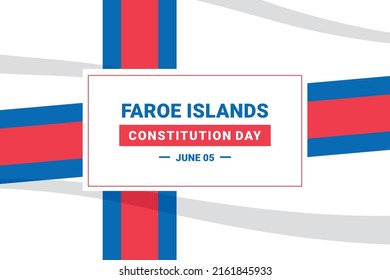 Faroe Islands Constitution Day. Vector Illustration. The illustration is suitable for banners, flyers, stickers, cards, etc.