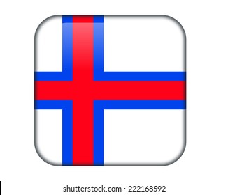 Faroe Islands - Denmark glossy rectangle button