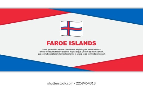 Faroe Islands Flag Abstract Background Design Template. Faroe Islands Independence Day Banner Cartoon Vector Illustration. Faroe Islands Vector