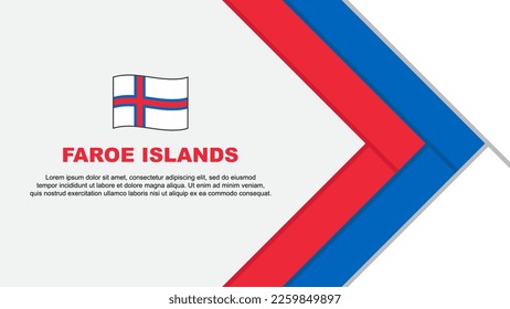 Faroe Islands Flag Abstract Background Design Template. Faroe Islands Independence Day Banner Cartoon Vector Illustration. Faroe Islands Cartoon