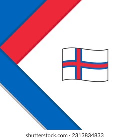 Faroe Islands Flag Abstract Background Design Template. Faroe Islands Independence Day Banner Social Media Post. Faroe Islands Illustration