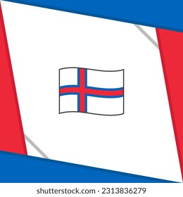 Faroe Islands Flag Abstract Background Design Template. Faroe Islands Independence Day Banner Social Media Post. Faroe Islands Independence Day