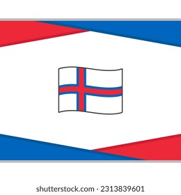 Faroe Islands Flag Abstract Background Design Template. Faroe Islands Independence Day Banner Social Media Post. Faroe Islands Vector