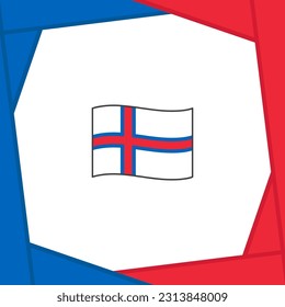 Faroe Islands Flag Abstract Background Design Template. Faroe Islands Independence Day Banner Social Media Post. Faroe Islands Banner