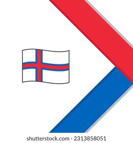 Faroe Islands Flag Abstract Background Design Template. Faroe Islands Independence Day Banner Social Media Post. Faroe Islands Cartoon