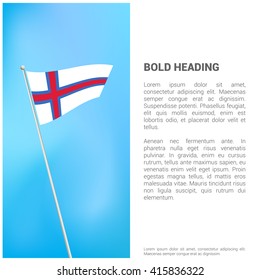 Faroe Islands flag Brochure - Vector Flyer Cover Page Design