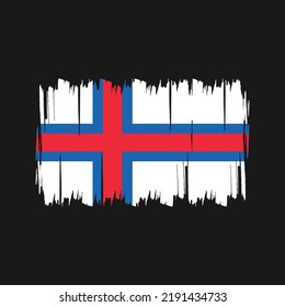 Faroe Islands Flag Brush. National Flag