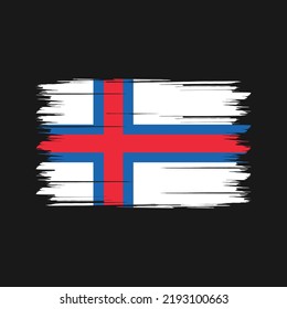 Faroe Islands Flag Brush. National Flag