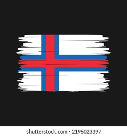 Faroe Islands Flag Brush. National Flag