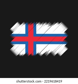 Faroe Islands Flag Brush. National Flag