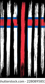 Faroe Islands flag with brush paint textured isolated  on png  background