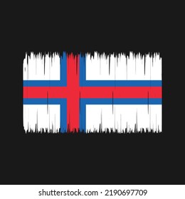 Faroe Islands Flag Brush Strokes. National Flag