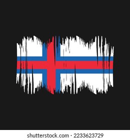 Faroe Islands Flag Brush Vector Illustration