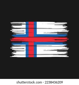 Faroe Islands Flag Brush Vector Illustration