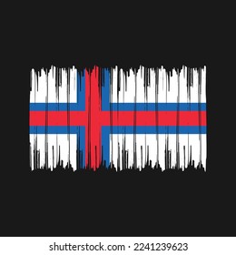 Faroe Islands Flag Brush Vector Design