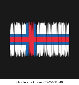 Faroe Islands Flag Brush Vector Illustration