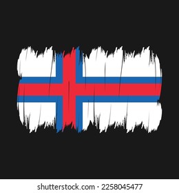 Faroe Islands Flag Brush Vector Illustration