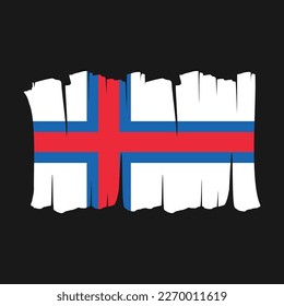 Faroe Islands Flag Brush Vector Design
