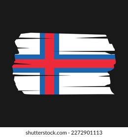 Faroe Islands Flag Brush Vector Illustration