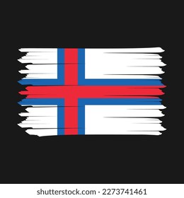 Faroe Islands Flag Brush Vector Illustration