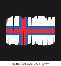 Faroe Islands Flag Brush Vector Illustration