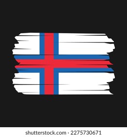 Faroe Islands Flag Brush Vector Illustration