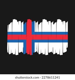 Faroe Islands Flag Brush Vector Illustration