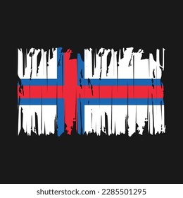 Faroe Islands Flag Brush Vector Illustration