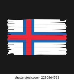 Faroe Islands Flag Brush Vector Illustration