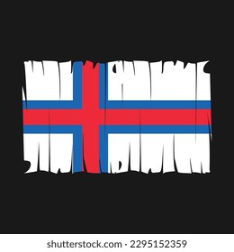 Faroe Islands Flag Brush Vector Illustration