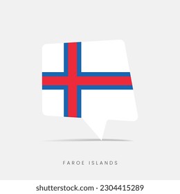 Faroe Islands flag bubble chat icon