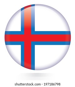 Faroe islands flag button